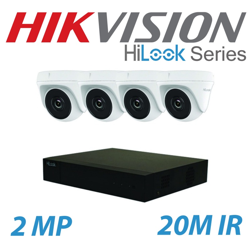 HILOOK CCTV KIT 4X CAMERA SYSTEM THC-T120 INC 1TB HDD